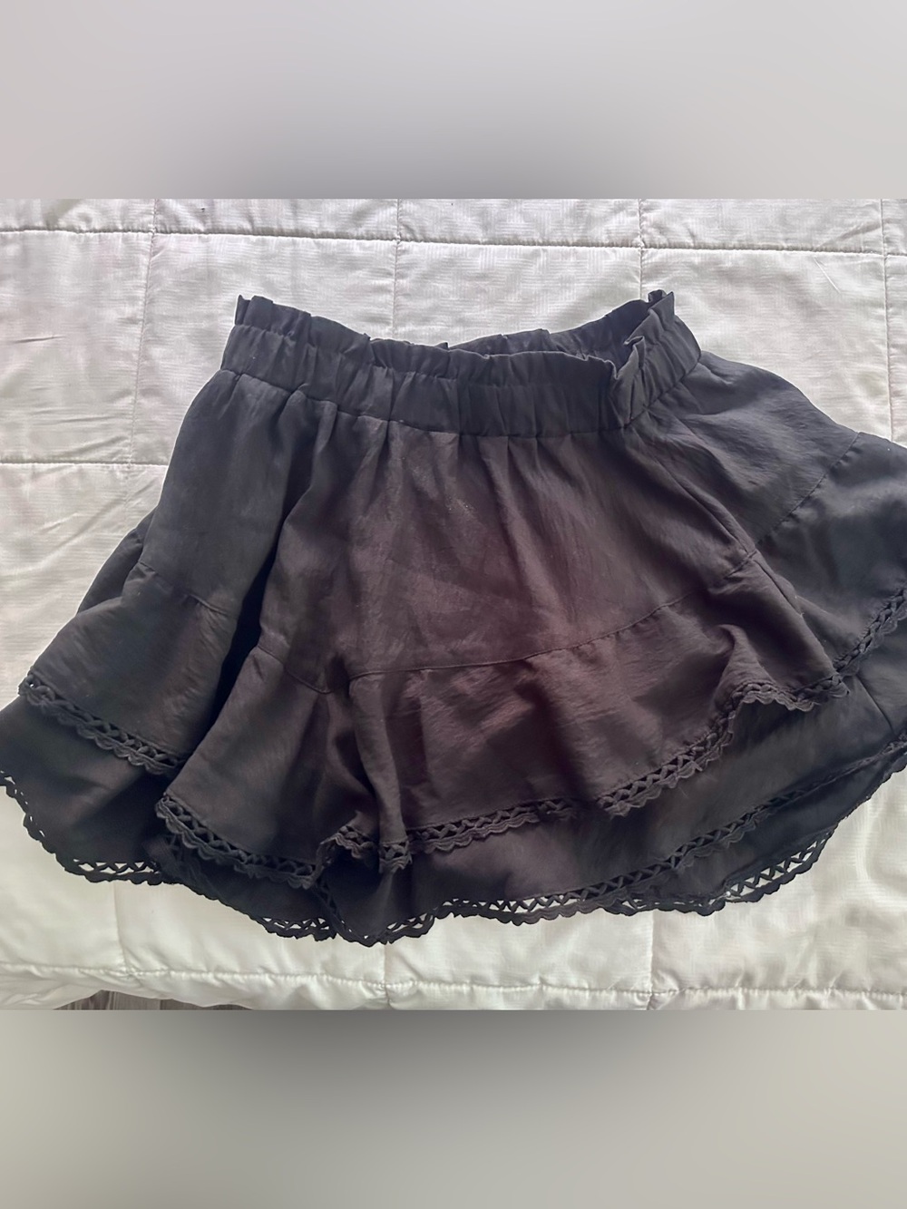 Black Ruffled Women's Skorts